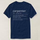 Carpenter Funny Definition Humor Woodworking T-shirt (Design voorkant)