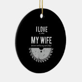 Carpenter Funny Wood met kerstmis Keramisch Ornament (Rechts)