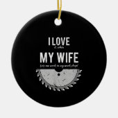 Carpenter Funny Wood met kerstmis Keramisch Ornament (Voorkant)