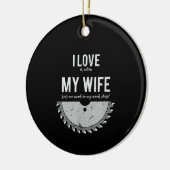 Carpenter Funny Wood met kerstmis Keramisch Ornament (Links)