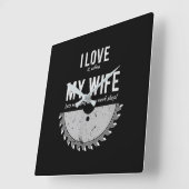 Carpenter Funny Wood met kerstmis Vierkante Klok (Hoek)