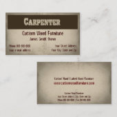 Carpenter Furniture Builder Visitekaartje (Voorkant / Achterkant)