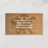 Carpenter-gereedschappen voor de textuur van hout visitekaartje (Achterkant)