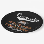 Carpenter geschoolde arbeid is niet goedkoop overs papieren bordje (Gekanteld)