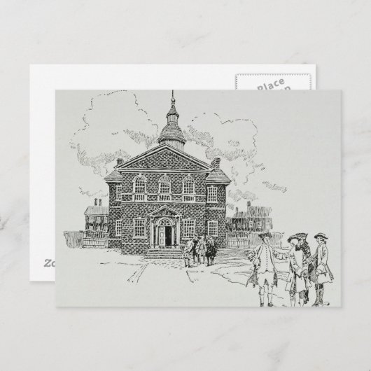 Carpenter Hall Philadelphia Briefkaart (Voorkant / Achterkant)