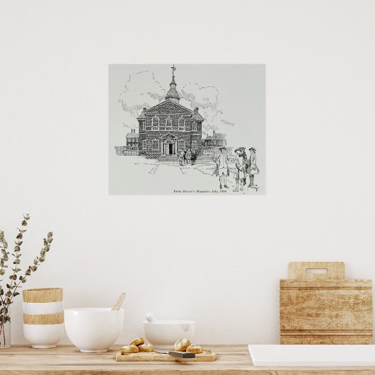 Carpenter Hall Philadelphia Poster (Keuken)