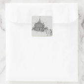 Carpenter Hall Philadelphia Vierkante Sticker (Tas)