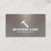Carpenter Hammer Logo Professional Metallic koper Visitekaartje (Voorkant)