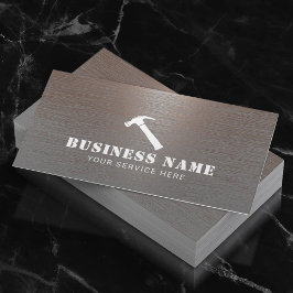 Carpenter Hammer Logo Professional Metallic koper Visitekaartje