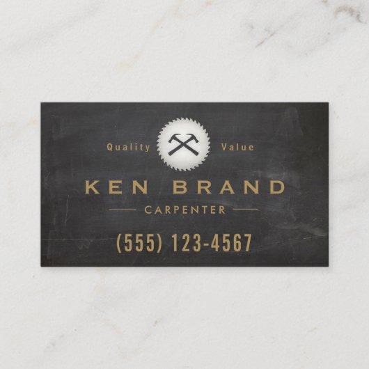 Carpenter Hammer Saw constructie verbouwing Visitekaartje (Voorkant)