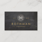 Carpenter Handyman Hammer Saw Visitekaartje (Voorkant)