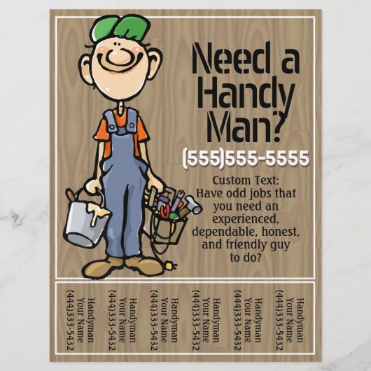 Carpenter Handyman Plumber Painter verdient geld Flyer (Voorkant)