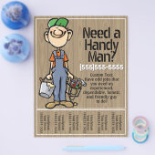Carpenter Handyman Plumber Painter verdient geld Flyer (Enkel)