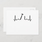 Carpenter Heartbeat Carpentry-houtbewerkingscadeau Briefkaart (Voorkant / Achterkant)