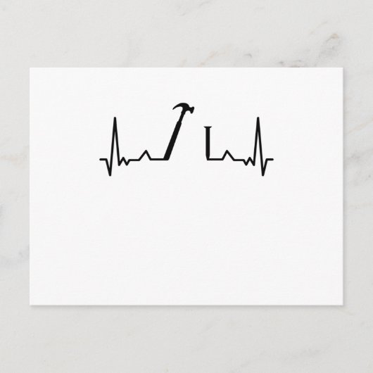 Carpenter Heartbeat Carpentry-houtbewerkingscadeau Briefkaart (Voorkant)