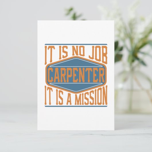 Carpenter - Het is geen baan, het is een missie Bedankkaart (Staand voorkant)
