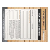 Carpenter Home Renovaties Overeenkomst Notitieblok (Voorkant)