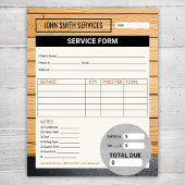 Carpenter Home Renovaties Service Formulier Factuu Notitieblok