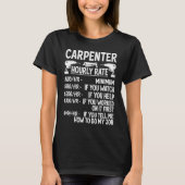 Carpenter Hourly Rate For Woodworker Carpenter Re T-shirt (Voorkant)