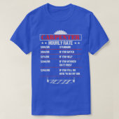 Carpenter Hourly Rate Funny Carpenter Joke T-shirt (Design voorkant)