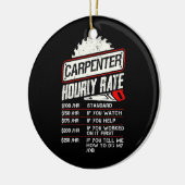 Carpenter Hourly Rate Woodworking Arborist Keramisch Ornament (Links)