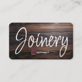 Carpenter houtbewerking Joinery Bezoek Visitekaartje (Achterkant)