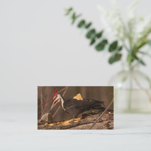 Carpenter, houtweddenwerker, kabinetsmachine met t visitekaartje (Staand voorkant)