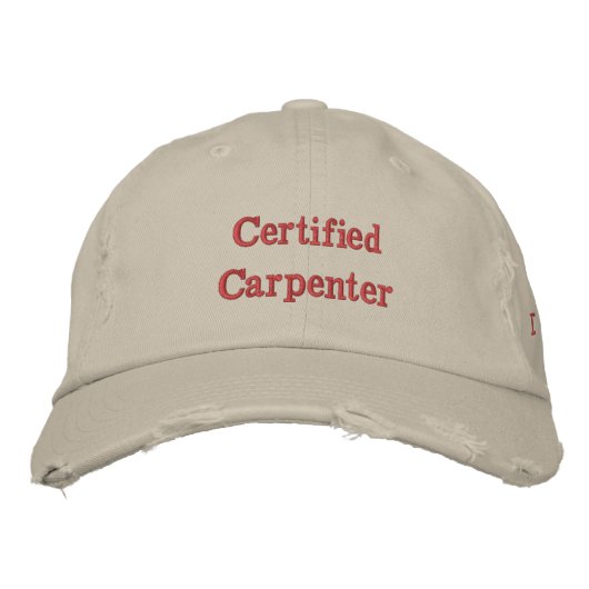 Carpenter - Humor Geborduurde Pet (Voorkant)
