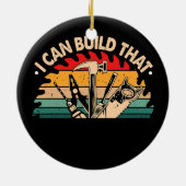 Carpenter ik kan dat grappige bos bouwen keramisch ornament (Achterkant)