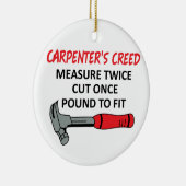 Carpenter is gemaakt keramisch ornament (Rechts)