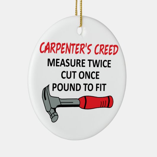 Carpenter is gemaakt keramisch ornament (Rechts)
