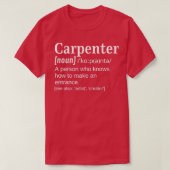 Carpenter Joiner Gift Funny Clever Definition Know T-shirt (Design voorkant)