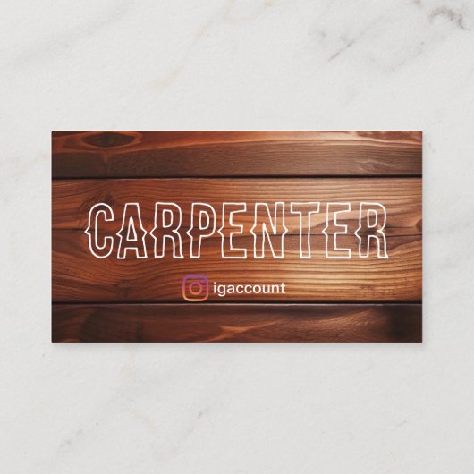 Carpenter Master Design houtbewerking professional Visitekaartje (Achterkant)