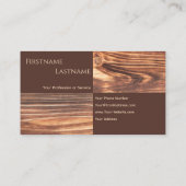 Carpenter met 100% natuurlijke organische houten s visitekaartje (Achterkant)