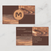 Carpenter met 100% natuurlijke organische houten s visitekaartje (Voorkant / Achterkant)