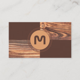 Carpenter met 100% natuurlijke organische houten s visitekaartje