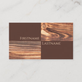 Carpenter met 100% natuurlijke organische houten s visitekaartje