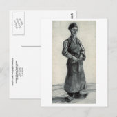 Carpenter met Apron, Vincent van Gogh Briefkaart (Voorkant / Achterkant)