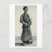 Carpenter met Apron, Vincent van Gogh Briefkaart (Voorkant)