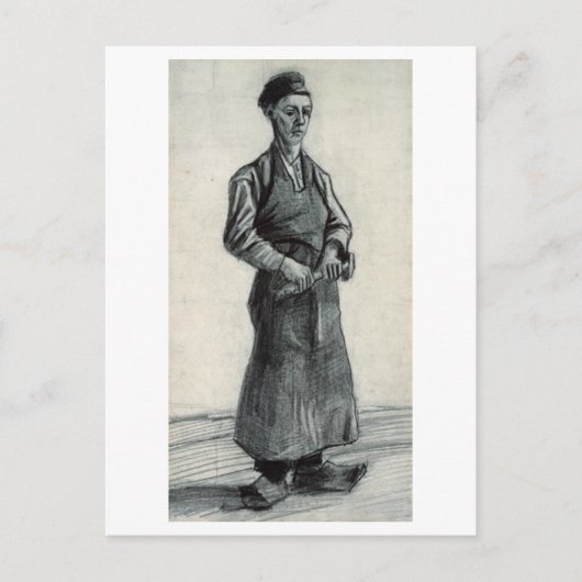 Carpenter met Apron, Vincent van Gogh Briefkaart (Voorkant)