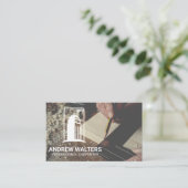 Carpenter Meting a Cut-Wood | Bouw Visitekaartje (Staand voorkant)