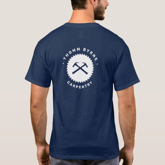Carpenter Multiplex Constructie Marine Blauw T-shirt (Achterkant)