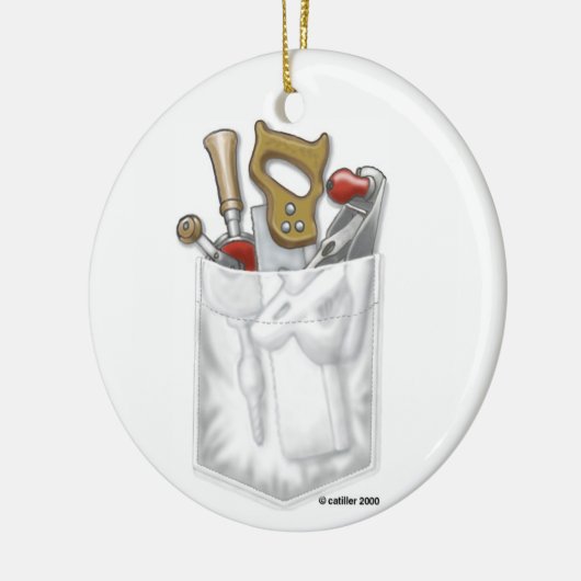 Carpenter Pocket Keramisch Ornament (Links)