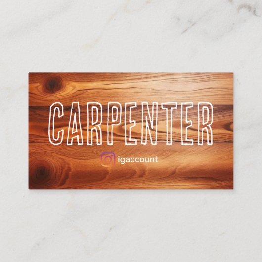 Carpenter Professioneel QR Code Steekproefontwerp Visitekaartje (Achterkant)