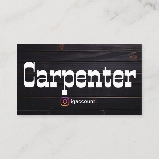 Carpenter QR-code Visitekaartje (Achterkant)