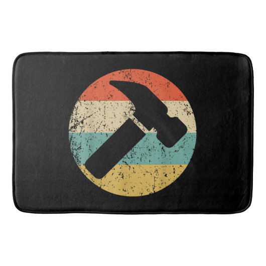 Carpenter Retro Hammer Badmat (Voorkant)