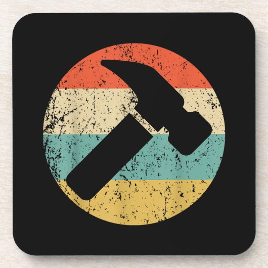 Carpenter Retro Hammer Bier Onderzetter (Voorkant)