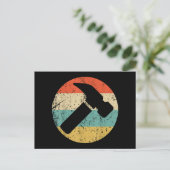 Carpenter Retro Hammer Briefkaart (Staand voorkant)
