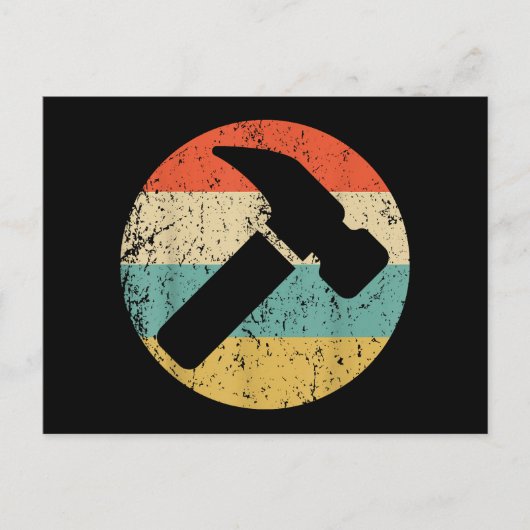 Carpenter Retro Hammer Briefkaart (Voorkant)