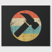 Carpenter Retro Hammer Cadeaupapier (Vlak)